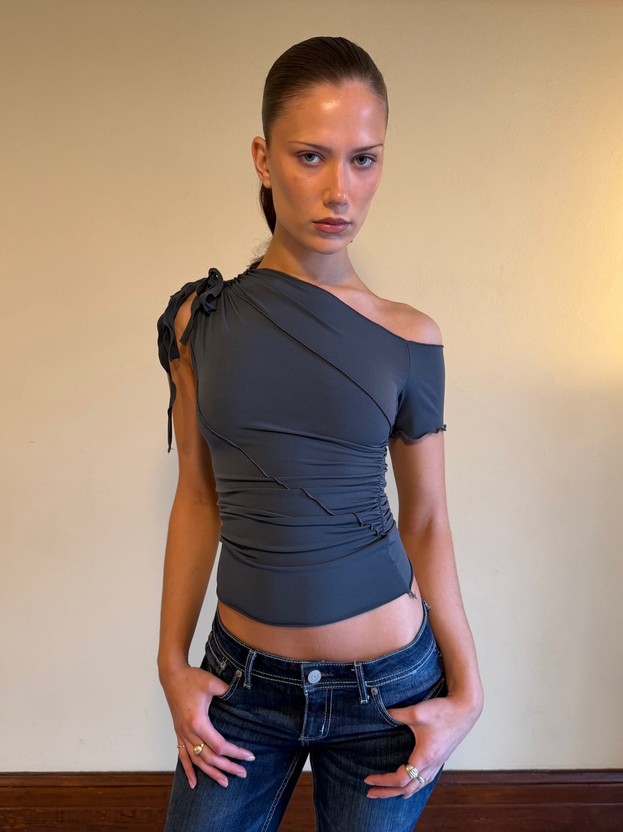 CHARCOAL SUMMER POP TOP