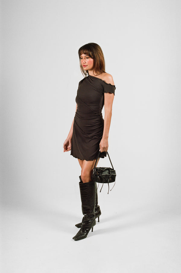 SUMMER DRESS MINI BROWN