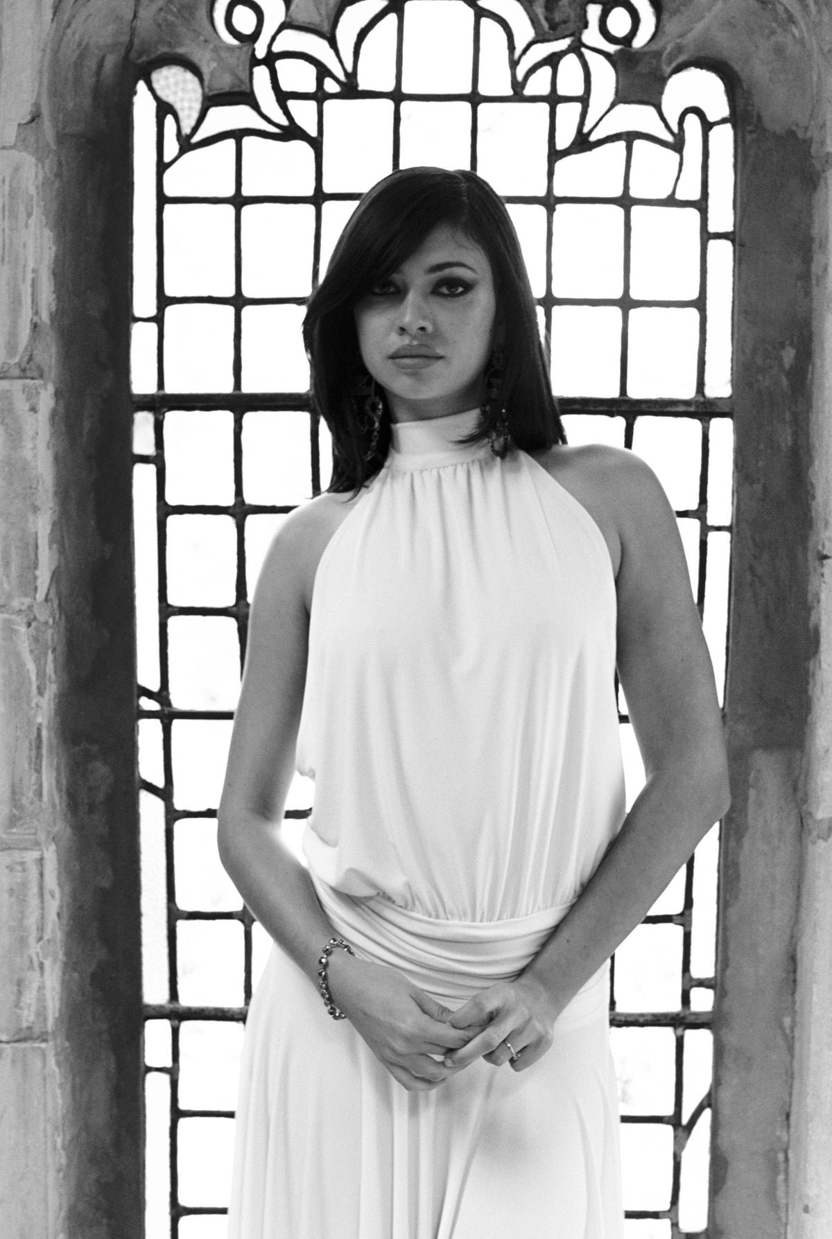 HALTER DRESS IVORY