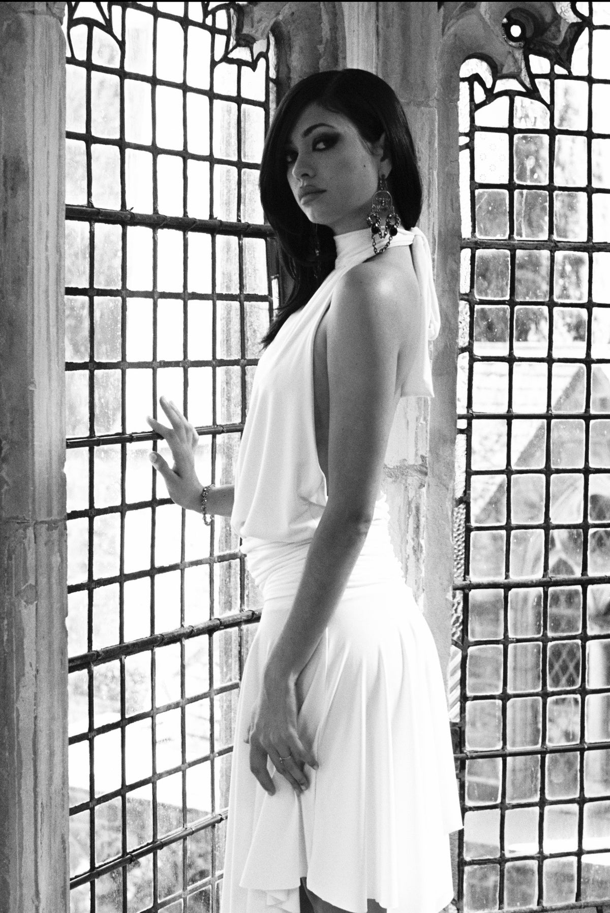 HALTER DRESS IVORY