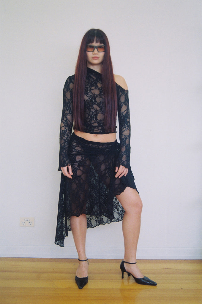 Lace skirt outlet split